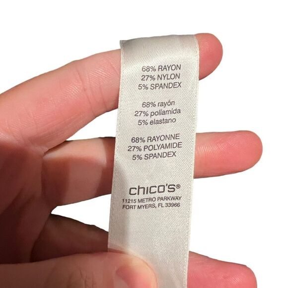 NWT! Chicos navy slim leg pull on pants. Size 0 - Picture 6 of 9